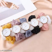 Korean Style Scrunchie Watch for Women