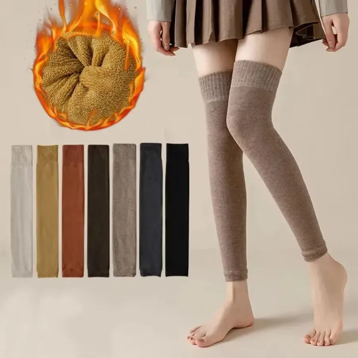Woolen Thermal Leg Warmers – Unisex Winter Knee High Sleeves 1