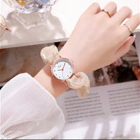 Korean Style Scrunchie Watch for Women