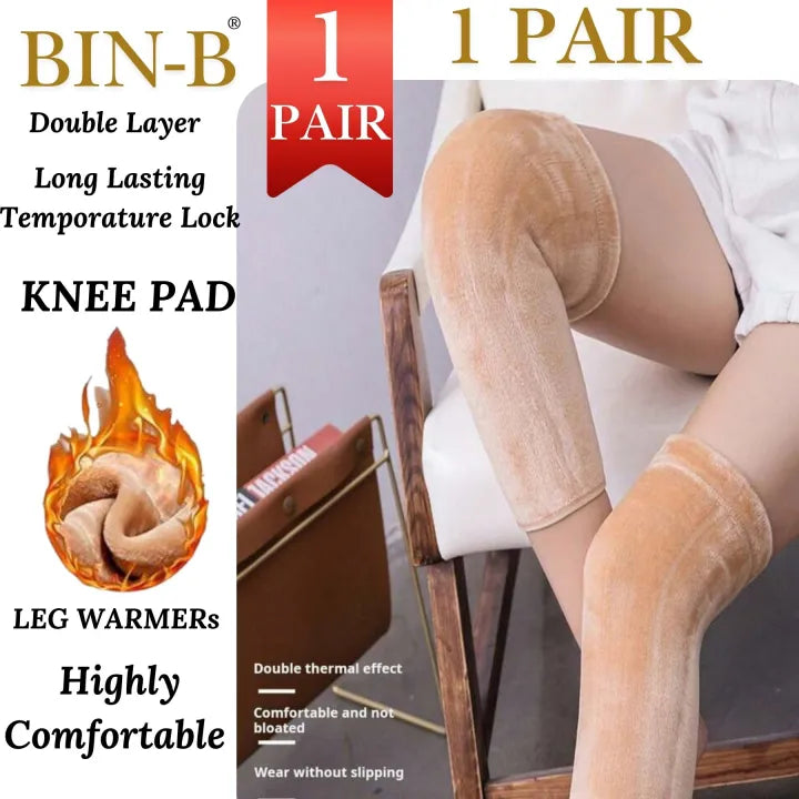 Woolen Thermal Leg Warmers – Unisex Winter Knee High Sleeves 1