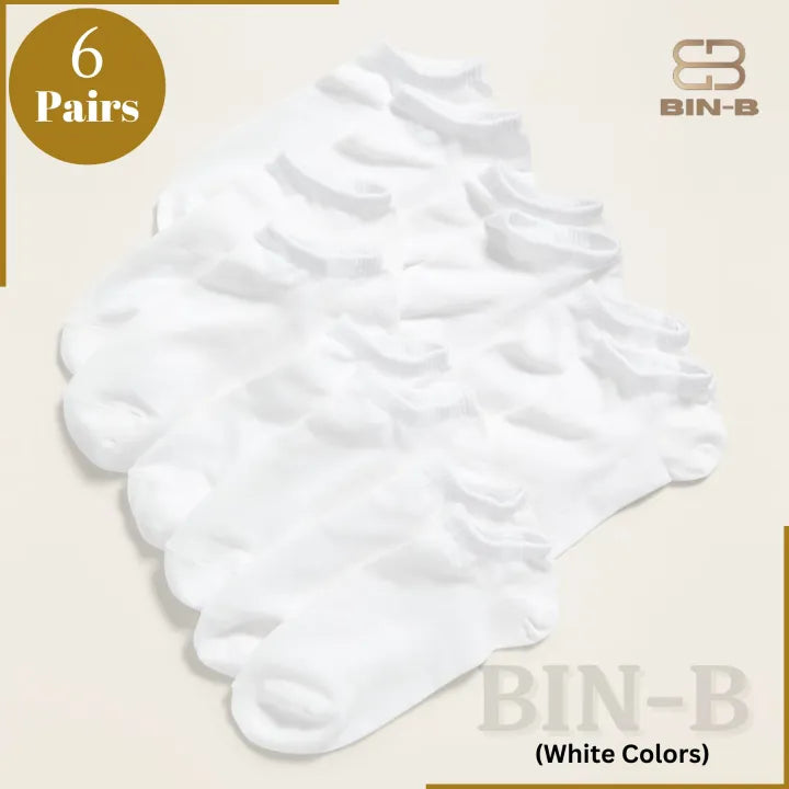 Pack of 6 Pairs Ankle Socks for Men & Women