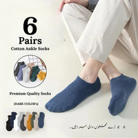 Pack of 6 Pairs Ankle Socks for Men & Women