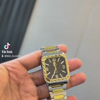 Executive Series: Classic Square Watch Old Money Design Stainless Steel Chain