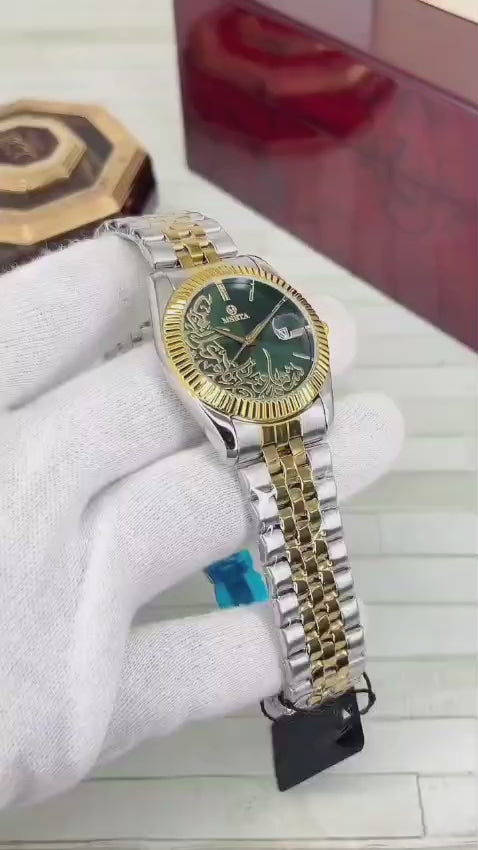 Mseta Arabic Dail Stainless Steel Premium Quality Rolex Style Watch