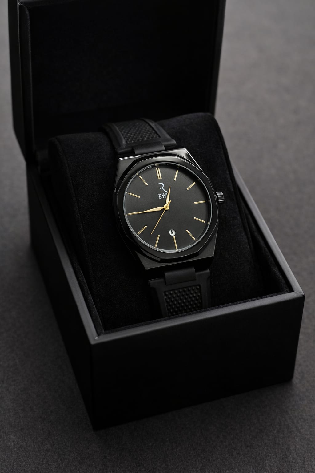 High Quality Silicone Strap Watch with Date