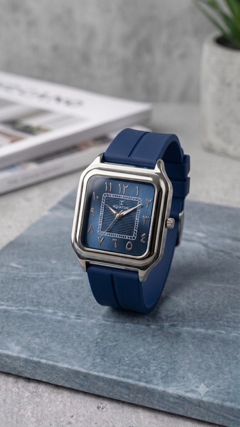 Royal Monochrome | Modern Arabic Numeral Timepiece