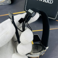 Reward Quartz Watch Black Rubber Strap,Magnet lock Premium Quality With Date