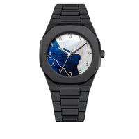 Black Arabic Aura Black Watch – Black Tiger & Black Marble Design Fiber Chain(44 Gram)