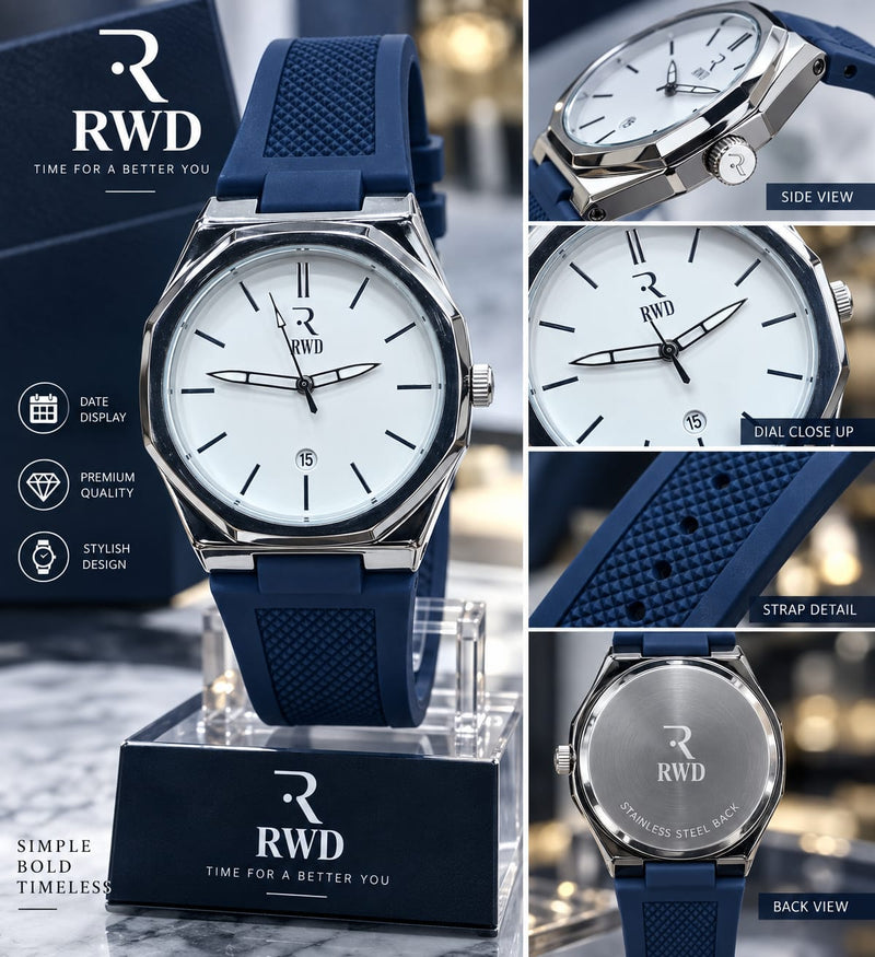 High Quality Silicone Strap Watch with Date