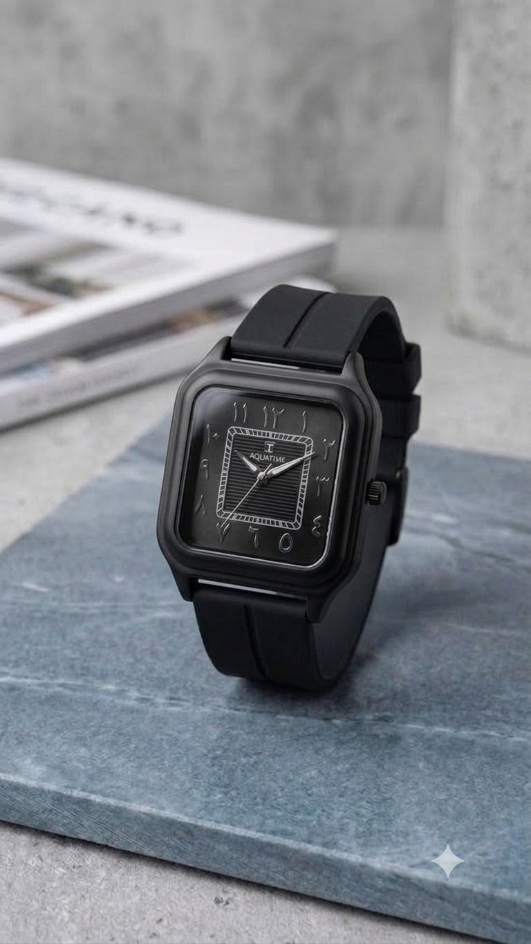 Royal Monochrome | Modern Arabic Numeral Timepiece